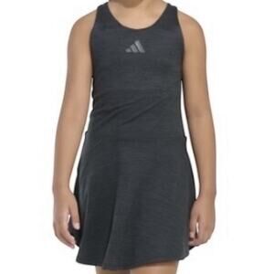 adidas Dark Grey Flounce Sleeveless Crew Neck Dress Youth Girls Casual SZ/XL